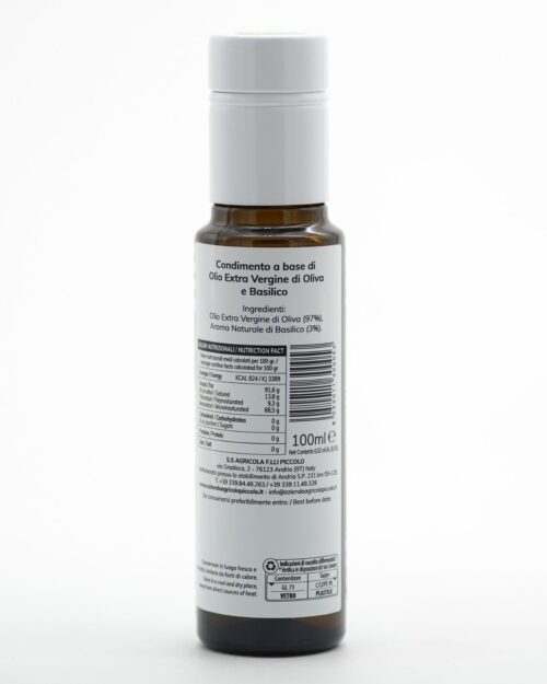 Olio EVO Aromatizzato al BasilicoOlio EVO Aromatizzato al BasilicoOlio EVO Aromatizzato al Basilico