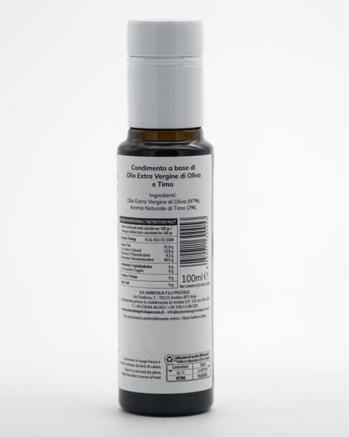 Olio EVO Aromatizzato al Timo