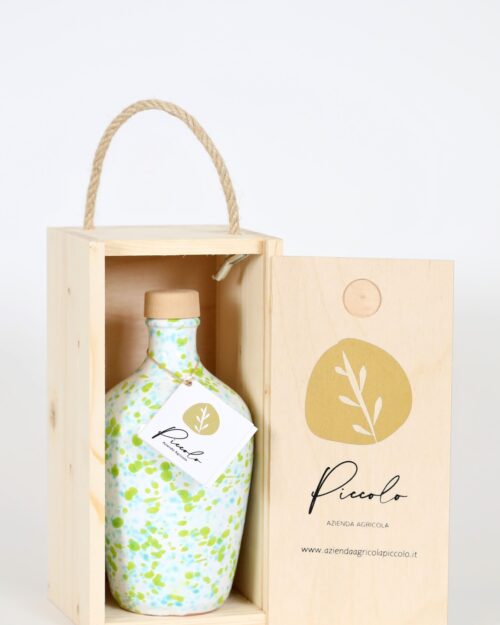 Orcio Olio Extravergine d'oliva - Light Blue / Green Oil in cassetta