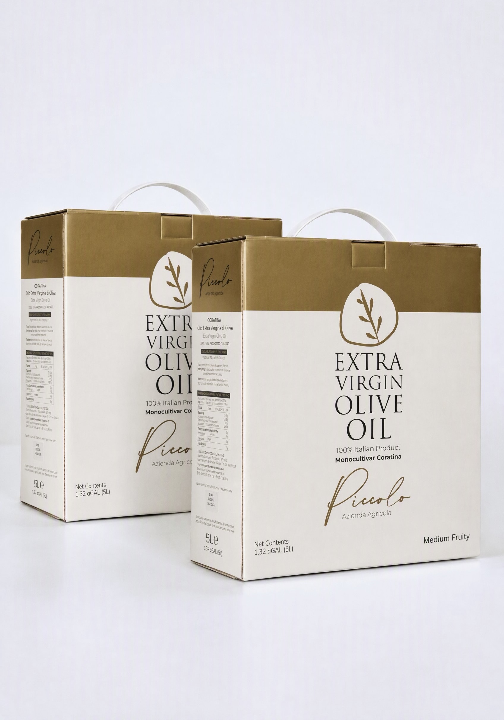 2 Bag in Box 5L Olio EVO Fruttato Medio – Azienda Agricola F.lli Piccolo